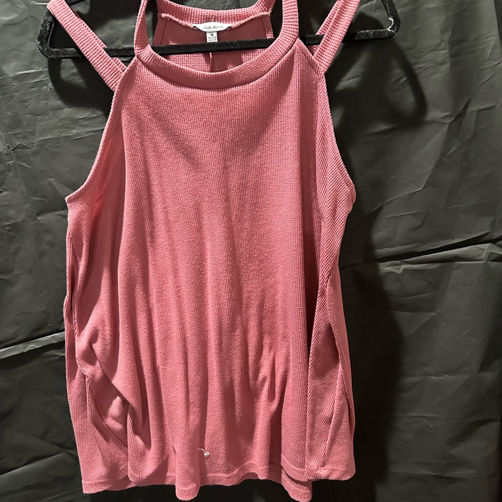 White Birch Pink Relaxed Ribbed Tank Top